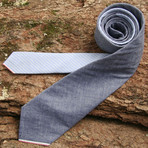 Selvedge French Navy Chambray & Selvedge Mini Stripe Necktie