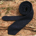 Navy Blue Tonal Wool Donegal Necktie