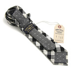 Tonal Check & Grey Heather Mini Print Necktie