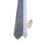 Selvedge French Navy Chambray & Selvedge Mini Stripe Necktie