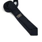 Navy Blue Tonal Wool Donegal Necktie