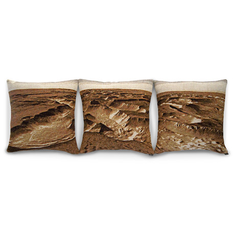 Mars Landscape Triptych Pillows