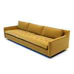 Up Three Seater // Citron Yellow  Aged Velvet