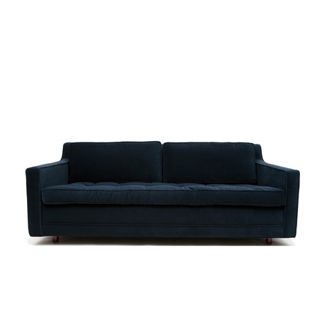 Up Two Seater // Deep Blue Aged Velvet