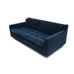 Up Two Seater // Deep Blue Aged Velvet