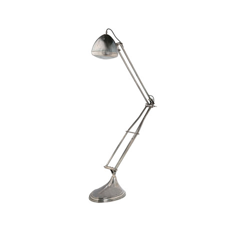 Spring Arm Floor Lamp-Antique Silver