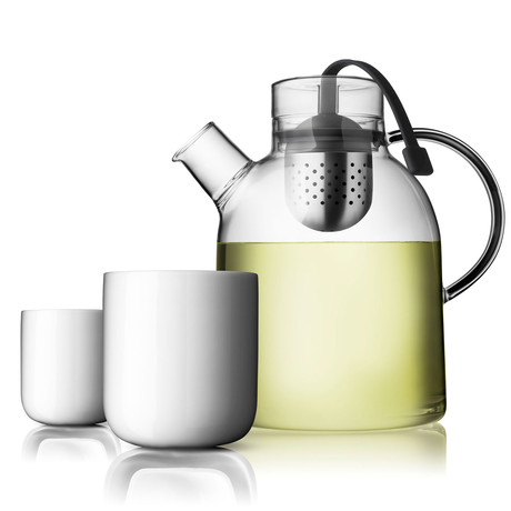 Kettle Teapot & 2 Thermo Cups // 3 Pieces 