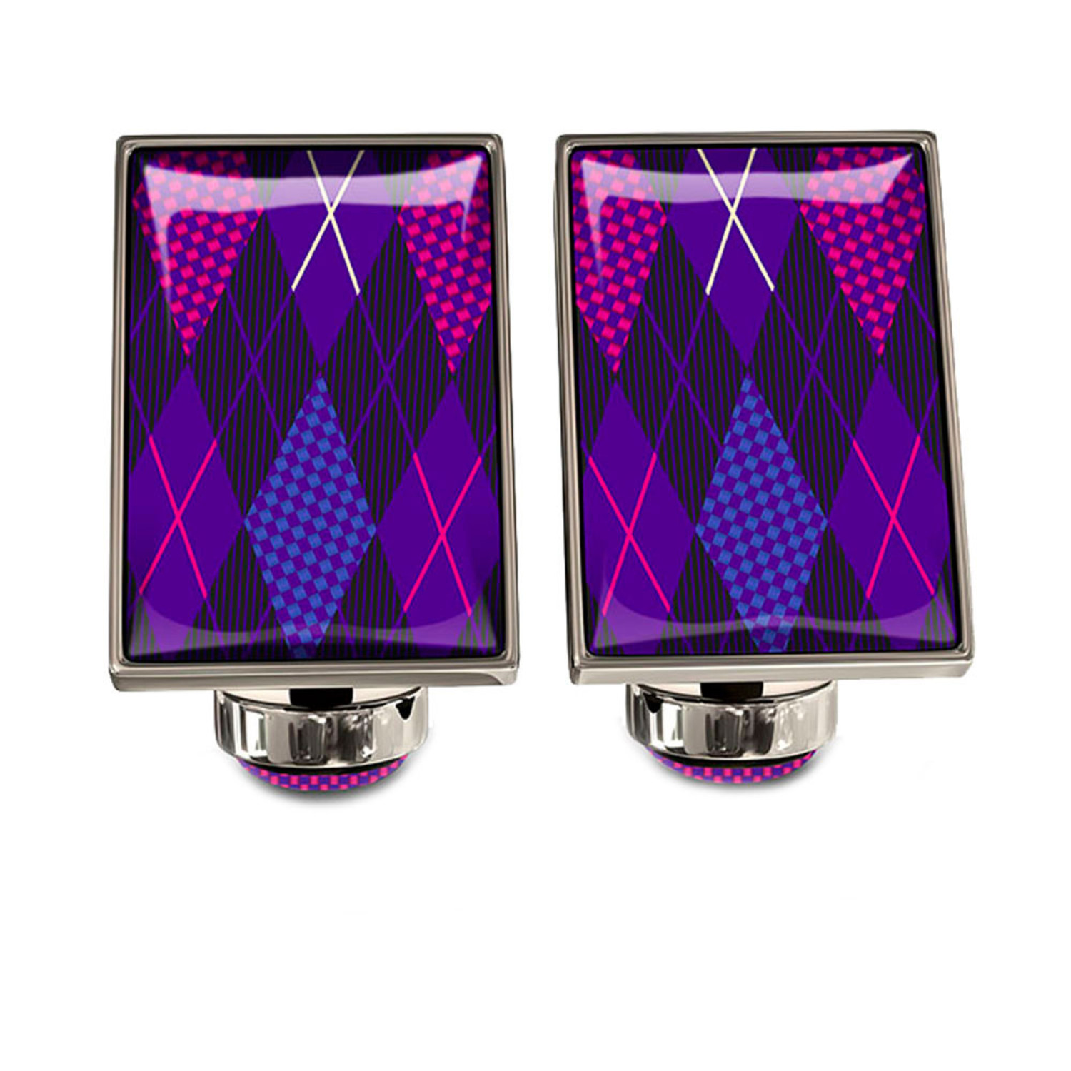Argyle Union Cufflink // Purple Würkin Stiffs Cufflinks Touch of Modern