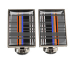 Orange + Blue Plaid Cufflink