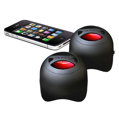 Duo Bluetooth Rechargeable Mini-Speaker Set // Black