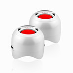 Duo Bluetooth Rechargeable Mini-Speaker Set // White