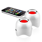 Duo Bluetooth Rechargeable Mini-Speaker Set // White