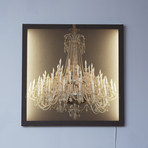 Grand Chandelier Glo Canvas // Grey (13.8"L x .79"W x 13.8"H)