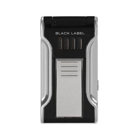 Dictator Flat Flame II Lighter with Fold-Out Cigar Punch (Black Matte)