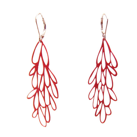 Starburst Pop Out Earrings // Red