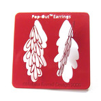 Starburst Pop Out Earrings // Red