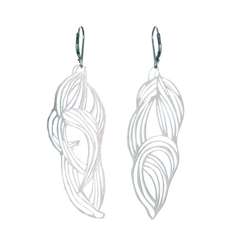 Leaf Pop Out Earrings // Stainless