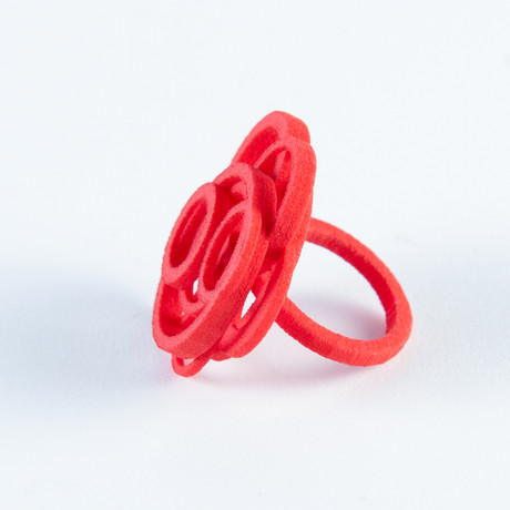 Open Circle Ring // Red (Size 7)