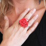 Open Circle Ring // Red (Size 7)