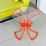 Flower End Table // Orange