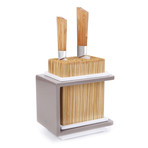 Bamboo Knife Holder // Taupe