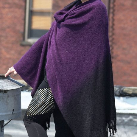 Shaded Ombre Wrap // Black & Eggplant