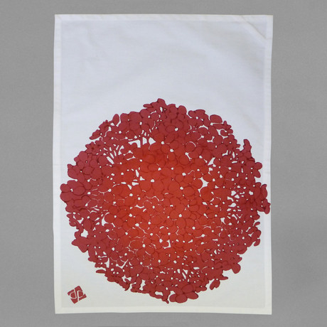 Kitchen Towel // Red Hydrangea