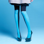 Kaori Over-the-Knee  Socks (Grey, Black, Size: 5 - 7.5)