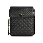 Quilted Crossbody for iPad // Black