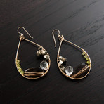 Gravity Earring // Brown & Green