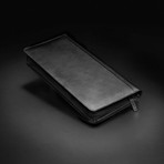 Portable Charging Station with Built-In Battery // Black Leather