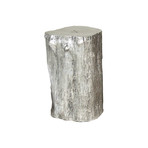 Log Stool // Silver Leaf (11"L x 11"W x 17"H)