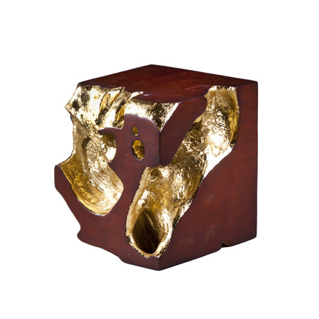 Freeform Stool // Gold Leaf