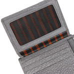 Moving Stripes Wallet // Smoke Grey (4"L x 3.5"W)
