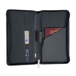 Airline Passport Holder w/ Zipper // Black