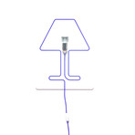 Filomena Table // White (Black Wire)