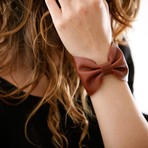 Leather Bow Bracelet