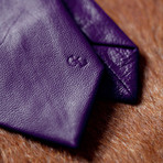 Leather Tie // Joker Purple 