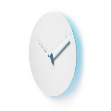 Coronoa Wall Clock // Blue Corona (White, Blue Corona)