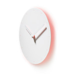 Coronoa Wall Clock // Orange Corona (White, Orange Corona)