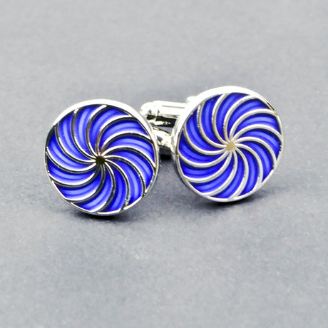 Cufflinks // Round & Blue 