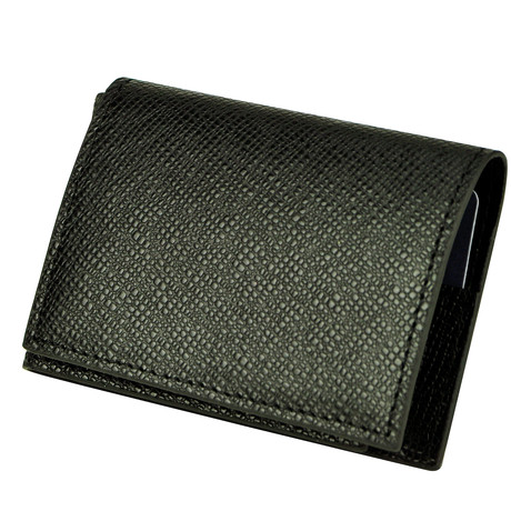 Wallet // Embossed Caviar Grain w/ Front Pocket  (Brown)