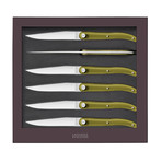 Laguiole Sens Table Knives Set // Green