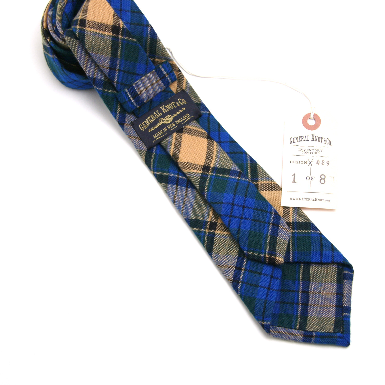 Vintage Wool 1950s Meadow Tartan Necktie - General Knot & Co. Ties