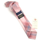 Tonal Pink & Steel Blue Wool Hombre Necktie