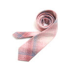 Tonal Pink & Steel Blue Wool Hombre Necktie