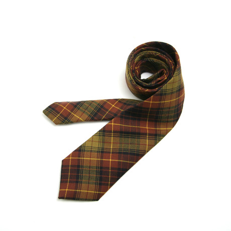 Fine Wool Shirting Autumn Plaid Necktie