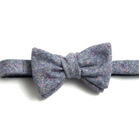 Misty Blue Donegal Bow Tie