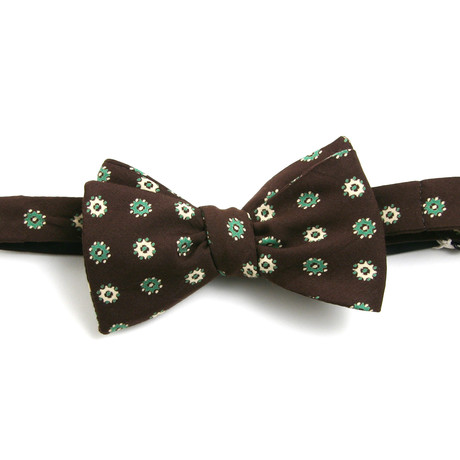 1920s “Art Silk” Rayon Novelty Dot Bow Tie