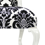 Dauphine Chair - Damask // White Trim